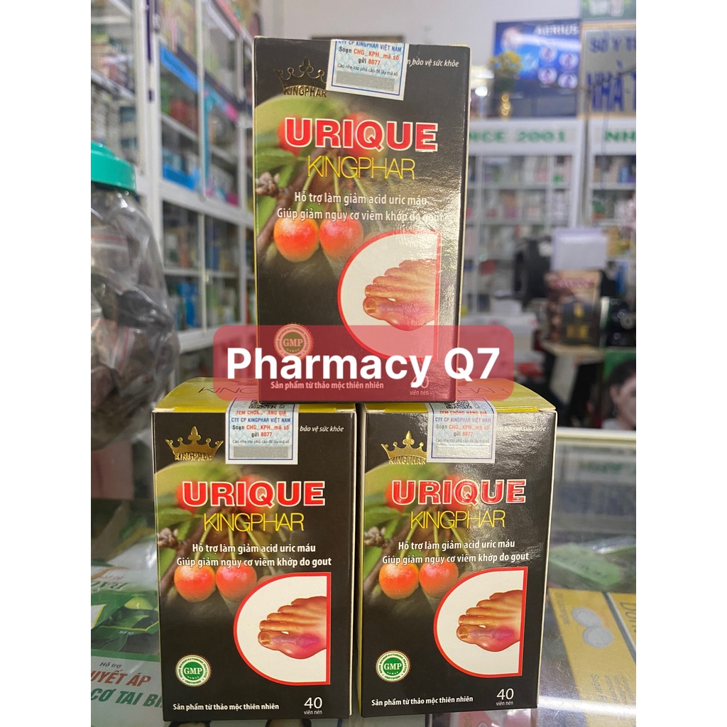 viên uống gout URIQUE KINGPHAR LỌ 40 VIÊN Gút