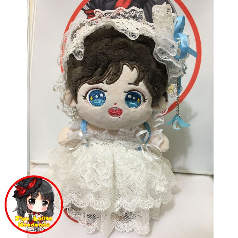 Outfit doll 20cm - Váy ren Lolita Pink - Blue