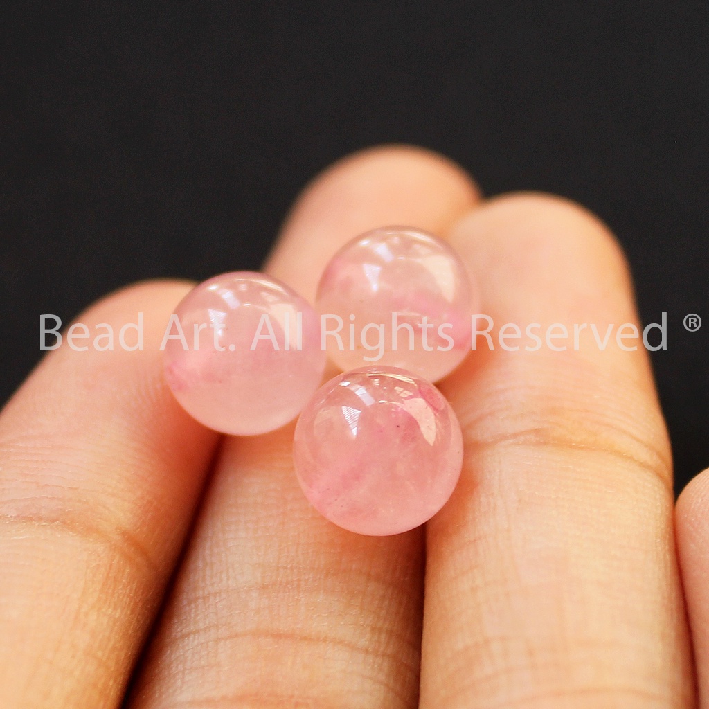 8MM Đá T.A Hồng Madagascar, Hoả, Thổ, Phối Vòng Tay Phong Thuỷ, Trang Sức, Chuỗi Hạt S50 - Bead Art