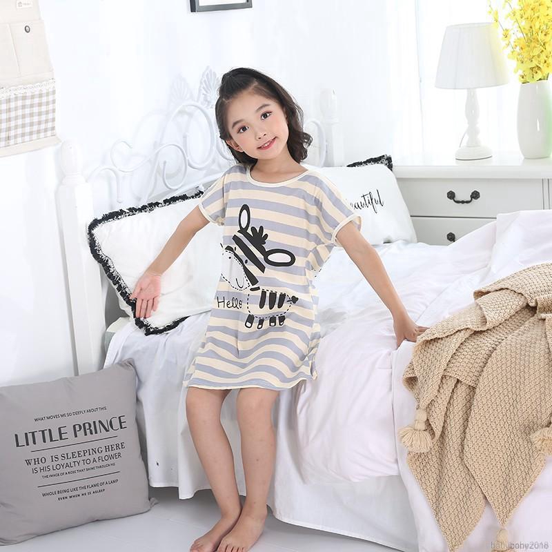 Đầm ngủ thiết kế họa tiết hoạt hình dễ thương cho bé gái