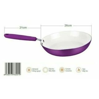 Chảo hợp kim nhôm tráng men sứ chống dính