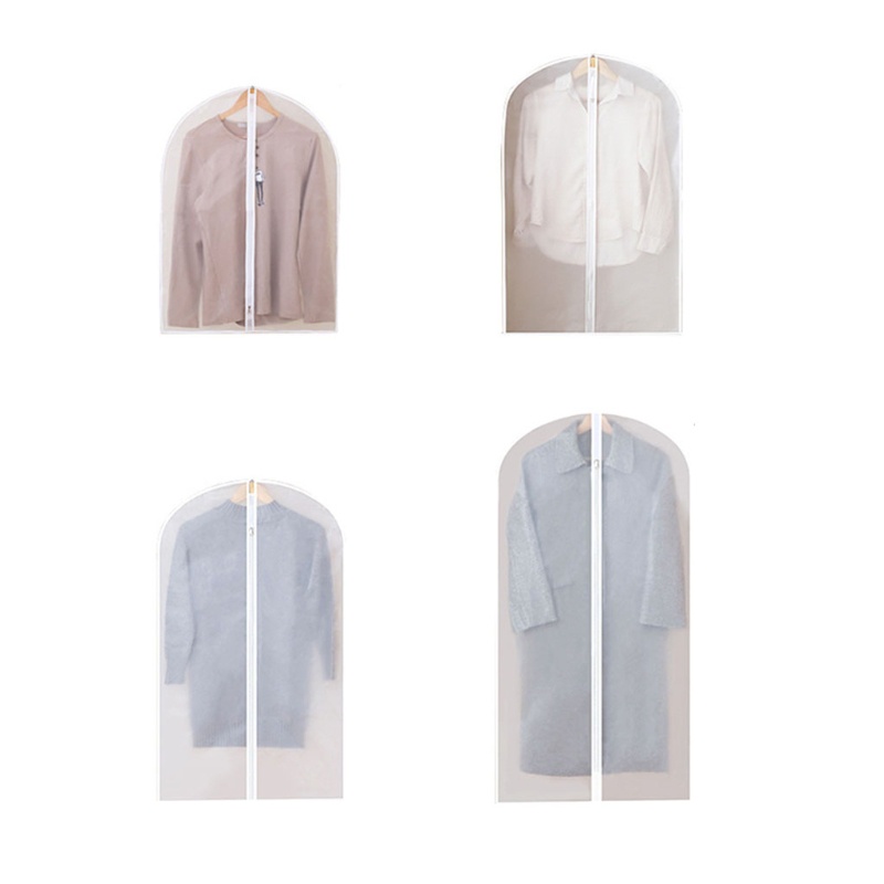 Bộ 6 Vỏ Bọc Quần Áo Khóa Kéo Trong Mờ Chống Bụi Chống Nước Thoáng Khí