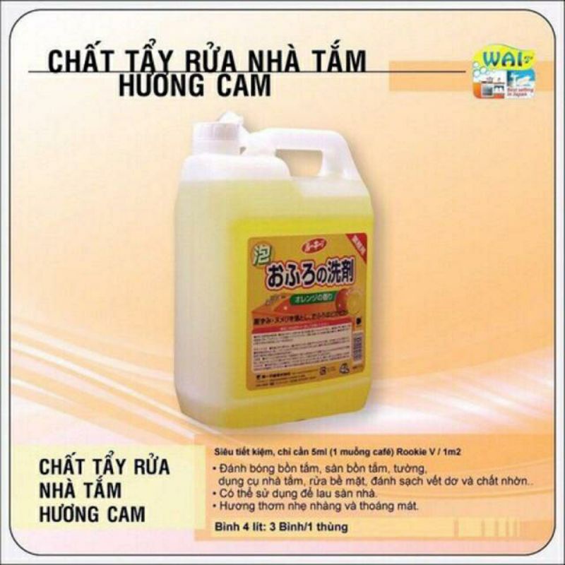 Nước rửa chén Wai HƯƠNG CHANH 4000ml - Nhật Bản