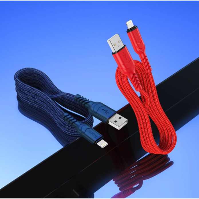 Dây cáp sạc iphone Hoco X59, hỗ trợ sạc nhanh 2.4A.