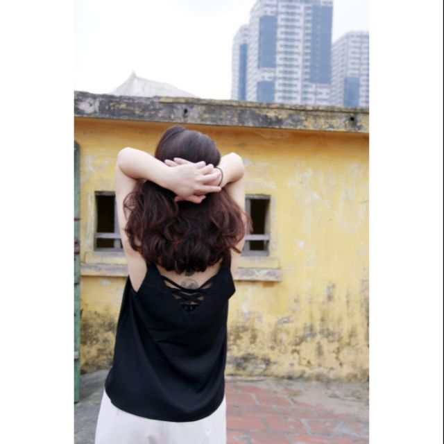 Áo 2 dây camisole ĐEN