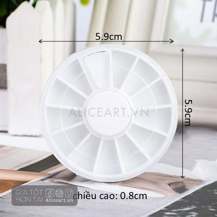 Hộp rỗng nhựa pocket chiết màu nước | đựng lưu trữ sticker, bông tai, khuyên tai, nhẫn | pan 0.5ml khay 24 ô