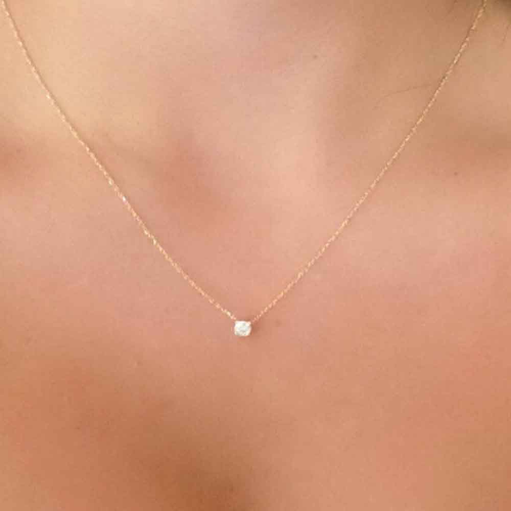Dây chuyền đính đá Zircon thời trang dành cho nữ