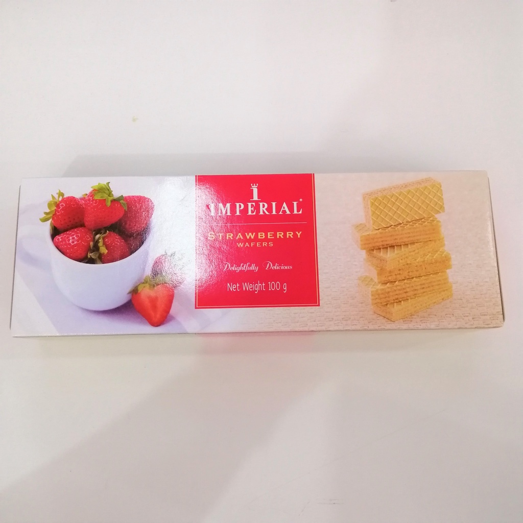 Bánh Xốp Kem Imperial Thái Lan Hương Dâu Strawberry Wafers (Hộp 100g)