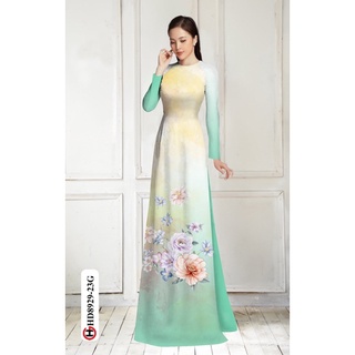 Vải áo dài hoa 3d