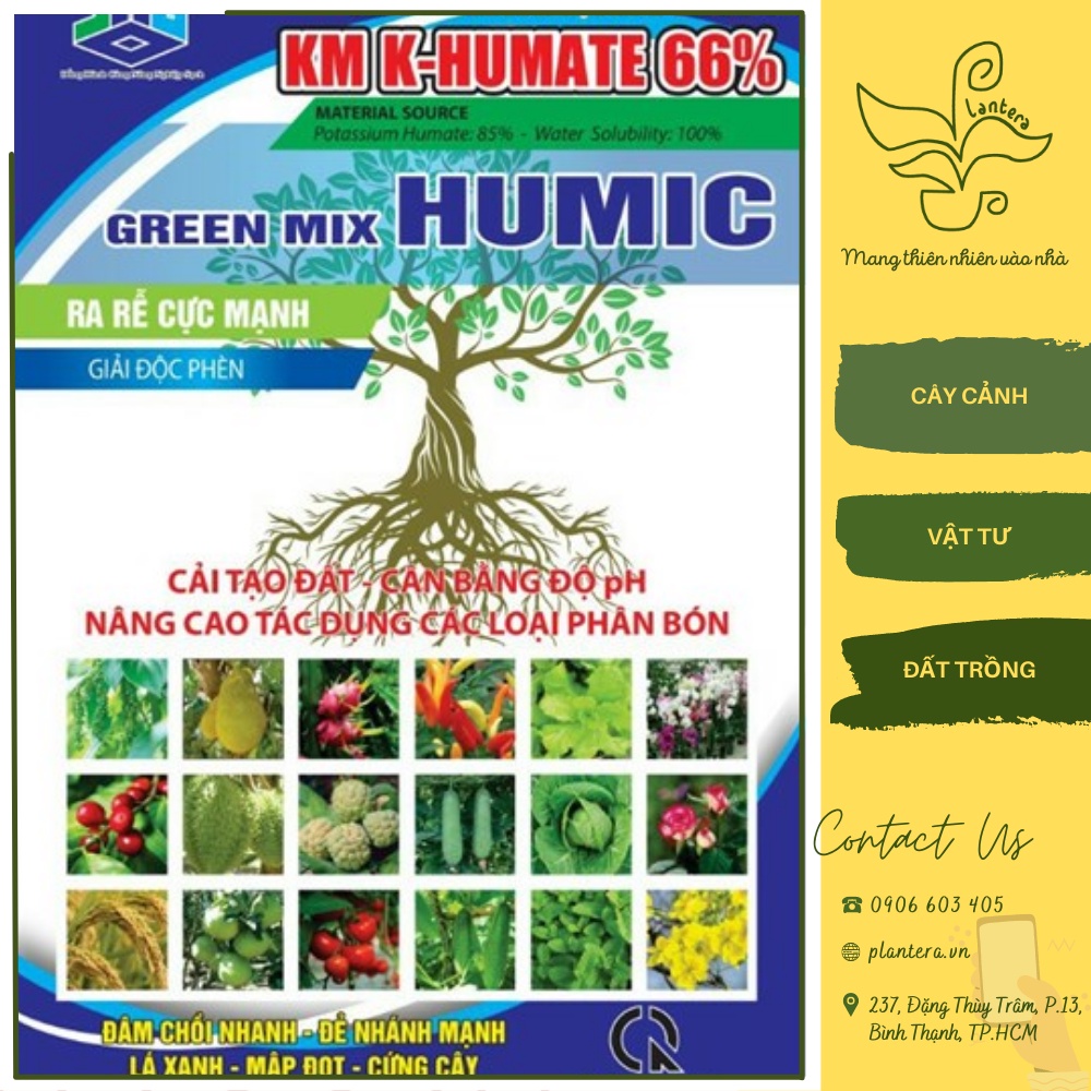 Phân bón lá sinh học Humic KM K-HUMATE 66% 1Kg - Phân Bón Pha Nước - Hữu Cơ