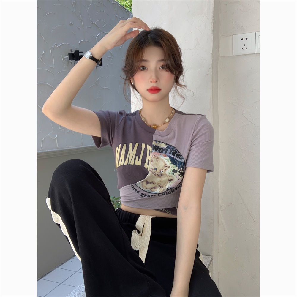 Áo Thun Ngắn Tay Thiết Kế Mới Thời Trang Mùa Hè Dành Cho Nữ