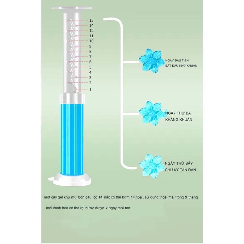 Gel khử mùi bồn cầu, khử mùi bồn cầu hình hoa, gel khử khuẩn hình bông hoa
