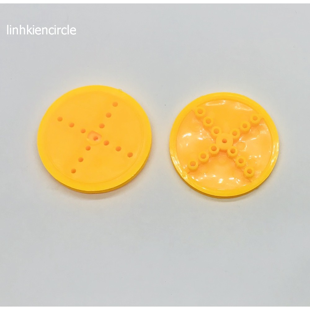 6 cái ròng rọc nhựa mini 42mm trục 2mm DIY mô hình - LK0238
