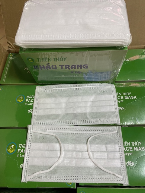 Nguyên thùng 50 hộp khẩu trang Thiên Thuỷ 4 lớp- CAO CẤP