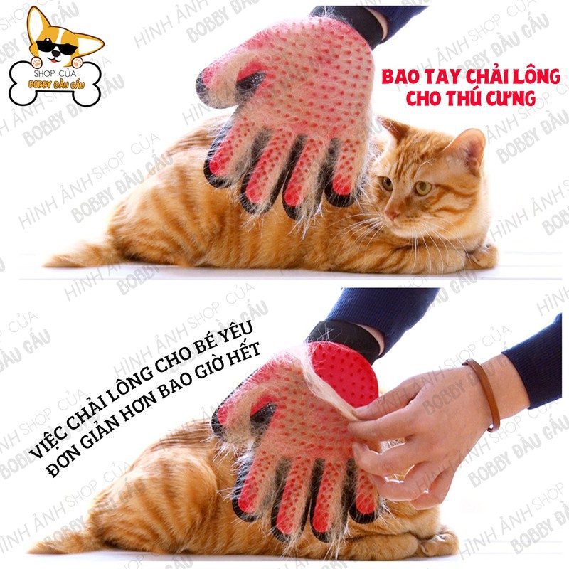 [5❤️][FREESHIP]  LƯỢC, GĂNG TAY, BAO TAY, MASSAGE, CHẢI LÔNG CHO THÚ CƯNG [HCM]