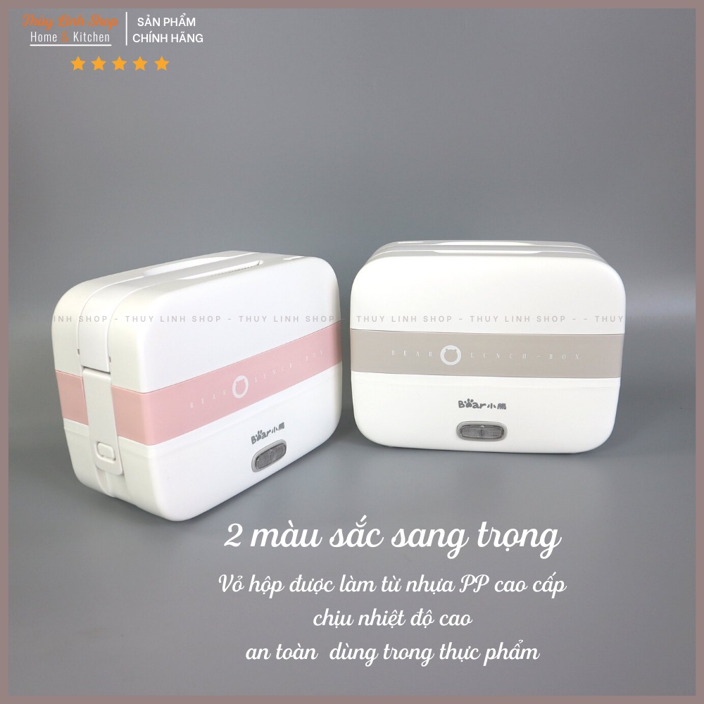 HỘP CƠM CẮM ĐIỆN BEAR 3 NGĂN - 2 TẦNG CAO CẤP - HÀNG CHÍNH HÃNG BẢO HÀNH 1 NĂM - CÓ HDSD TIẾNG VIỆT CỤ THỂ