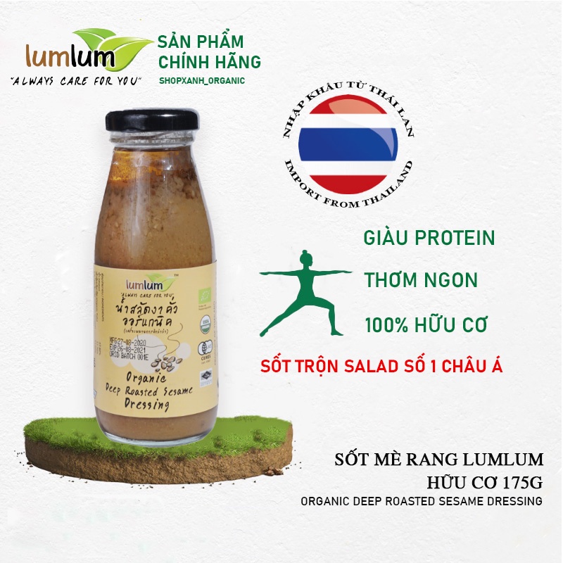 Nước chấm sốt mè rang trộn RONG NHO lumlum cao cấp Thái Lan - nước sốt salad, sốt chấm món ăn đặc biệt.