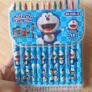 Vĩ 12 màu sáp vặn tô màu không bị gãy