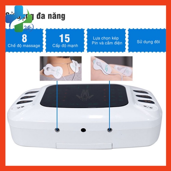 Máy Mát Xa Xung Điện 4 Miếng Dán, Máy Châm Cứu Massage Trị Liệu Xung Điện YTK 309B