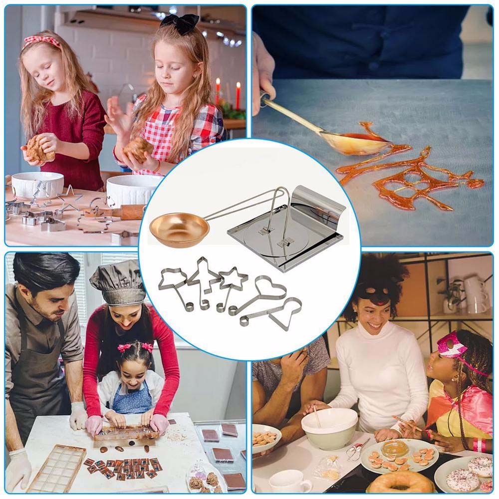 Bộ khuôn đồ chơi làm kẹo đường phong cách Squid Game dùng làm quà tặng