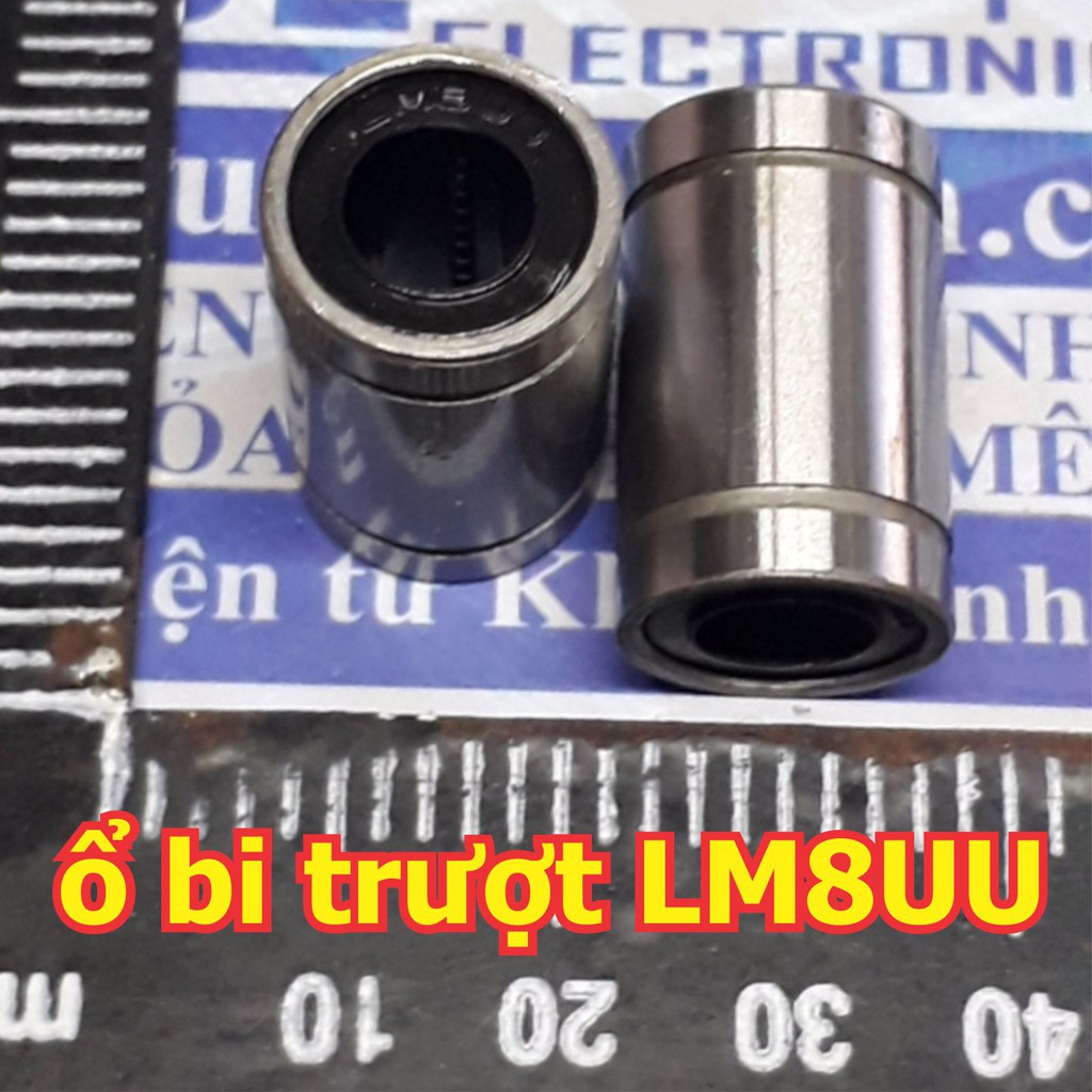 3 cái ổ bi trượt, con trượt tròn, vòng bi bạc đan tuyến tính máy in 3D LM8UU 8*15*24mm trục 8mm kde5165