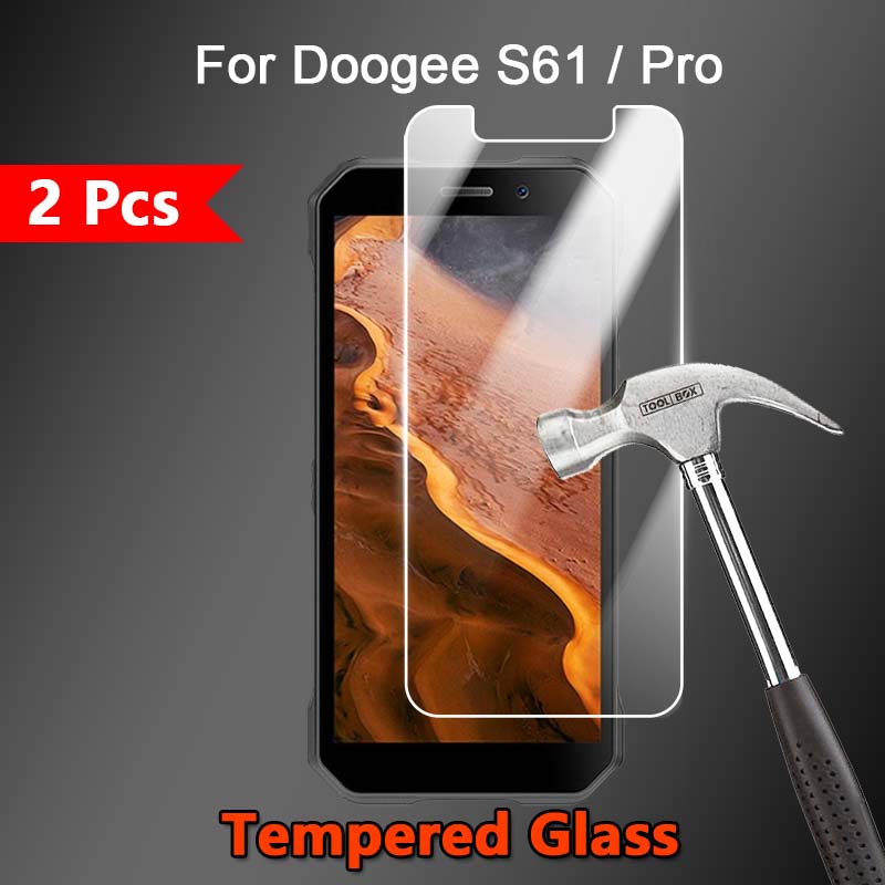 Set 1 / 2 / 3 / 5 Kính Cường Lực 2.5D 9H Bảo Vệ Màn Hình Cho Doogee S61 / Pro 6.0 "HD Kèm Phụ Kiện