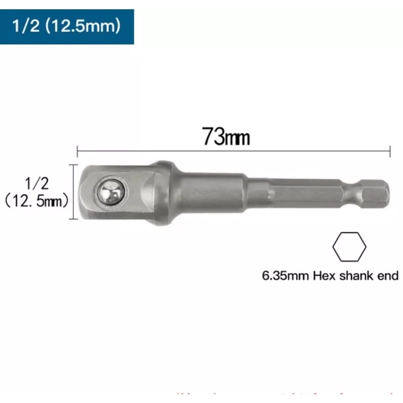 Đầu Khẩu 1/2 Mở Lồng Máy Giặt Và Mở Nồi Xe Ga Size 34,36,38,39,41,46mm. Chân Lỗ 1/2 gắn trực tiếp máy bắn Bulong