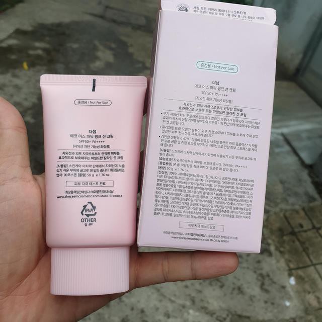 Kem Chống Nắng Cho Da Nhạy Cảm The Saem Eco Earth Power Pink Sun Cream SPF50+ PA++++ 50ml | BigBuy360 - bigbuy360.vn