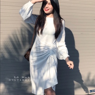 Váy nhún eo tay bồng