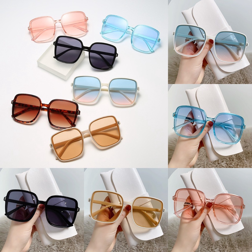 【COD】Kính mát gọng vuông UV nhiều màu sắc kiểu vuông thời trang cho nữ