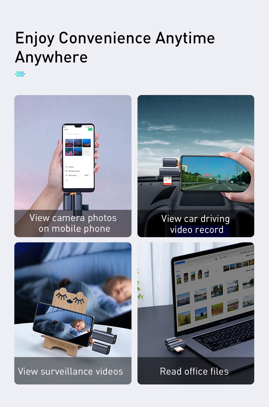 Đầu Đọc Thẻ Nhớ Baseus Chuyển Đổi Usb 3.0 Sang Sd Micro Sd Tf Cho Laptop | BigBuy360 - bigbuy360.vn