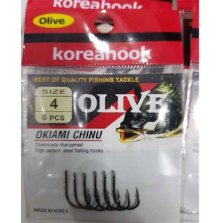 Lưỡi câu cá CHINU OLIVE KOREA