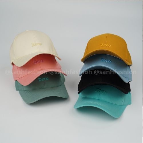 Mũ lưỡi trai thêu hình chữ ZERO Nón kết chất kaki cao cấp thời trang form unisex nam nữ K35