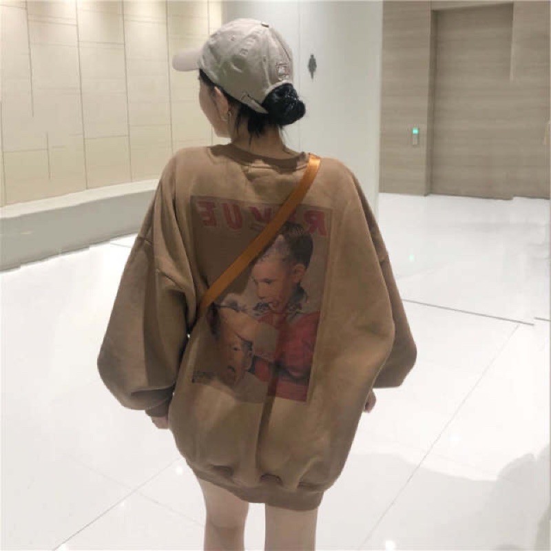 Áo sweater nỉ unisex form rộng Cậu bé hớt tóc phong cách ulzzang Nam Anh 24