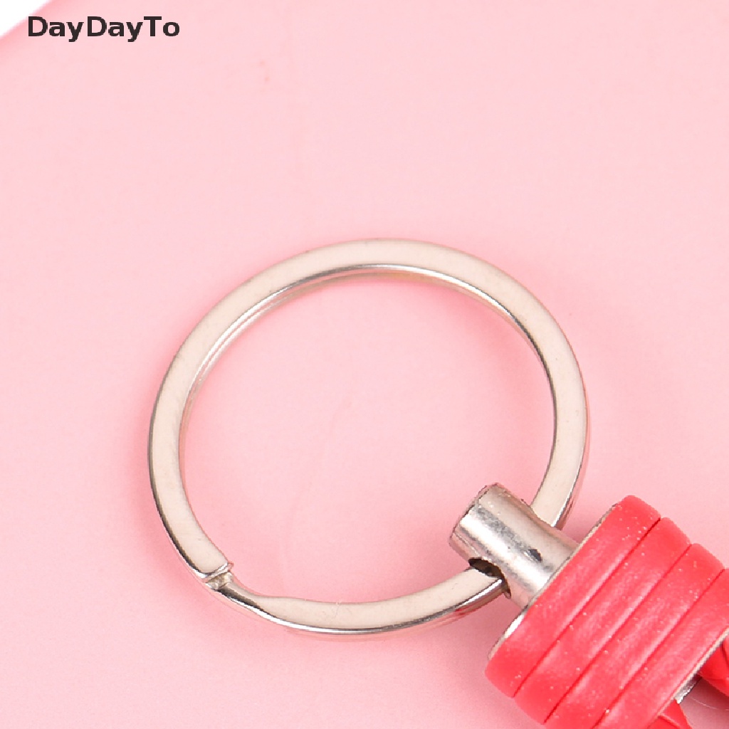 DayDayTo 1PC Leather car key chain Men's hanging rope couple bag key chain lanyard .