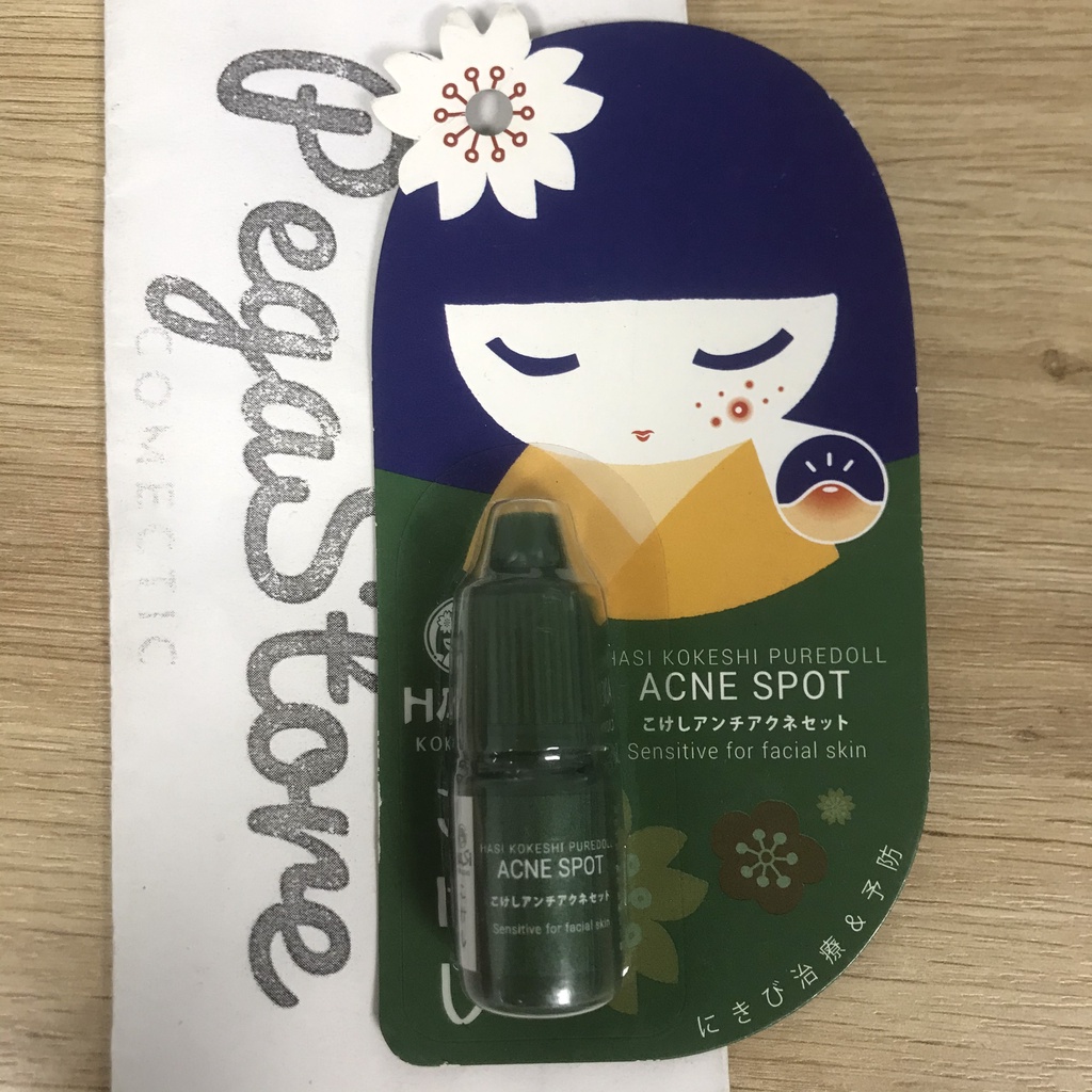 Chấm mụn Hasi Kokeshi Puredoll serum chấm còi mụn 5ml / Sữa rửa mặt da mụn ACNES HASI / Set Serum & Gel rửa mặt Mụn Hasi