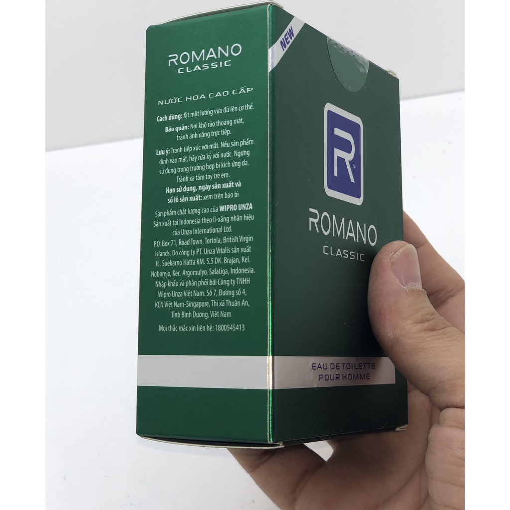 Romano Nước Hoa Romano Classic Xanh Lá Cao Cấp 50ml