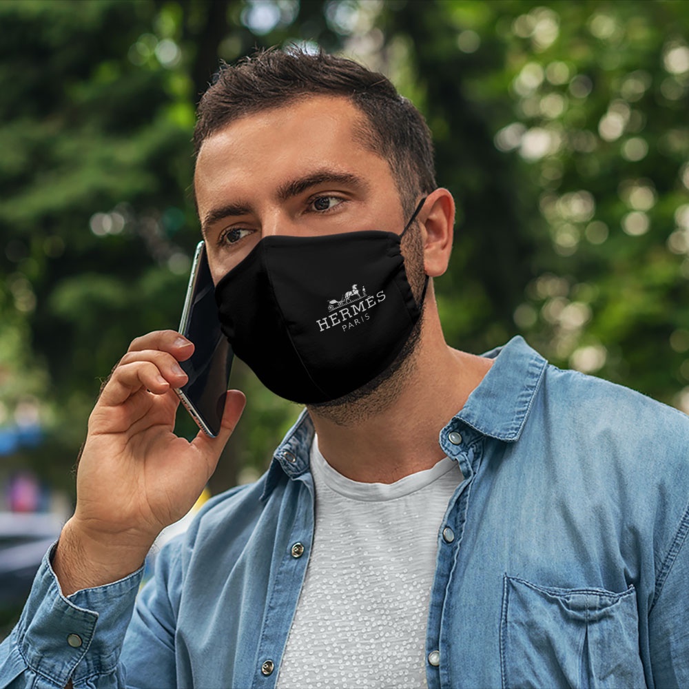 Khẩu Trang Vải Loại Tốt H.E.R.M.E.S_2 SoInk Vải Cotton 100%, Kháng Khuẩn, Có Thể Giặt Và Tái Sử Dụng Dành cho Nam Nữ