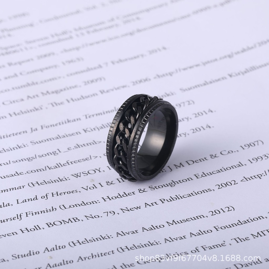 NHẪN NAM TITAN PHỐI XÍCH KHÍA CẮT ĐỘC ĐÁO KHUI BIA TREND 2022