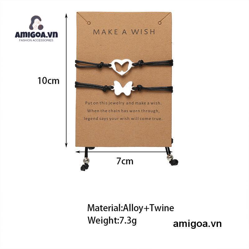 ✨✨Set 2 Vòng cổ / Vòng Tay / Vòng cổ Mặt Hình Bướm / Trái Tim Bằng Thép Không Gỉ Thời Trang Cho Cặp Đôi