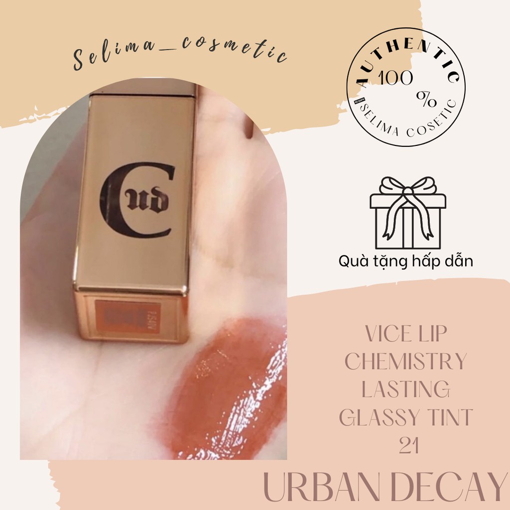 SON BÓNG URBAN DECAY VICE LIP CHEMISTRY LASTING GLASSY TINT MÀU 21