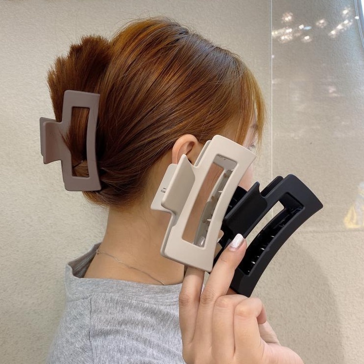 Kẹp Tóc Nhựa Hình Chữ Nhật Dài 11 cm Phong Cách Hàn Quốc - Hadichi