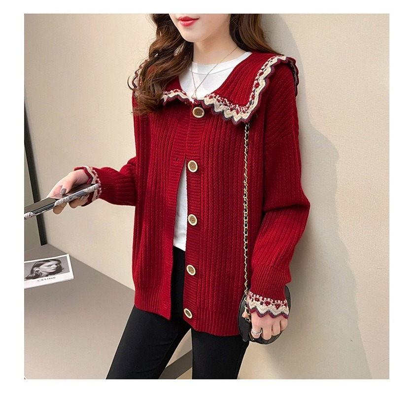 Áo Khoác Cardigan Dệt Kim Dáng Rộng Kiểu Hàn Quốc Thời Trang Mùa Xuân Cho Nữ