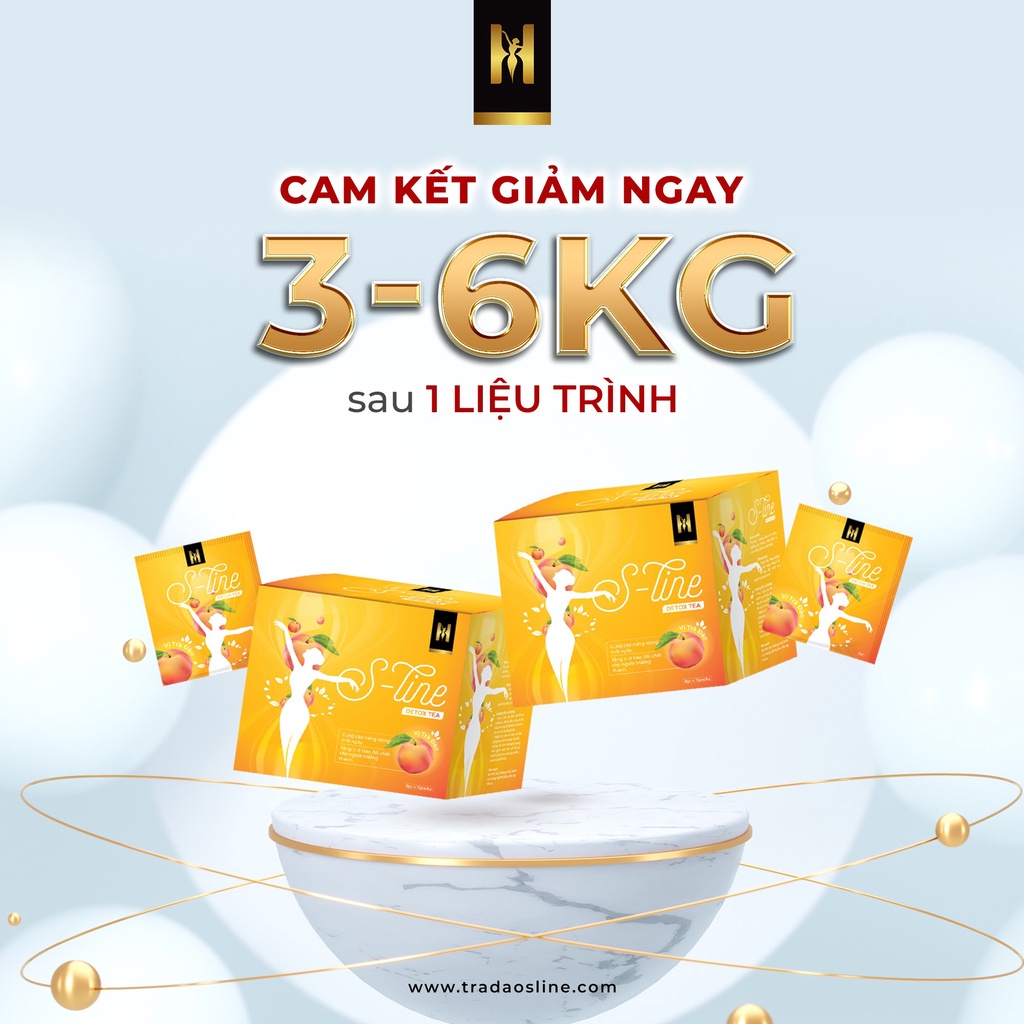 Trà đào giảm cân S-line Detox Tea
