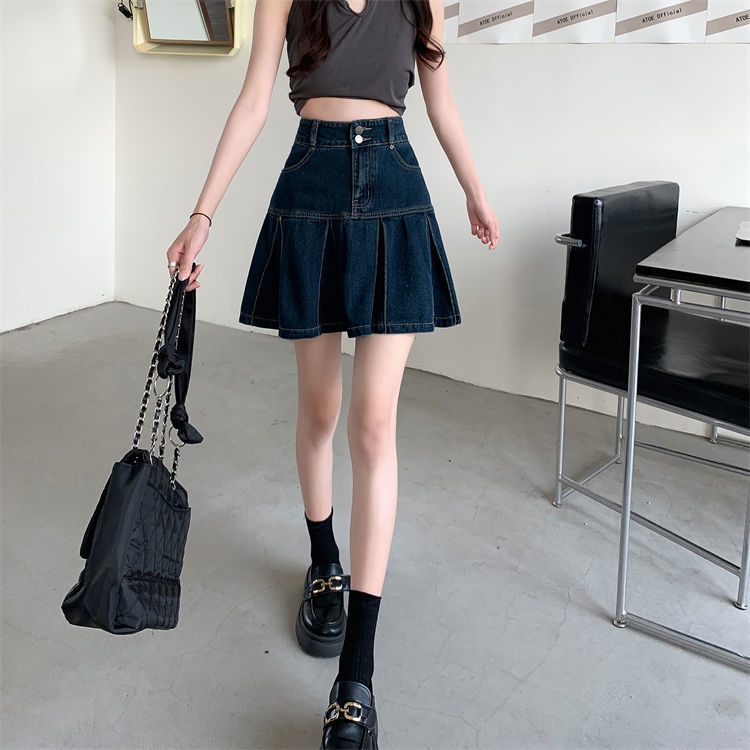 COZOK Chân váy jean Lưng Cao Form Ôm Hợp Thời Trang