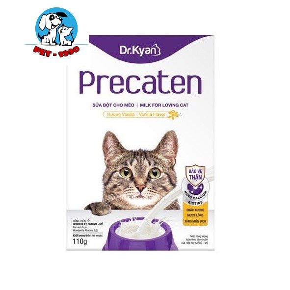 Sữa Bột Dinh Dưỡng Cao Cấp Dr.Kyan Precaten Hương Vanilla 110g Cho Chó Mèo