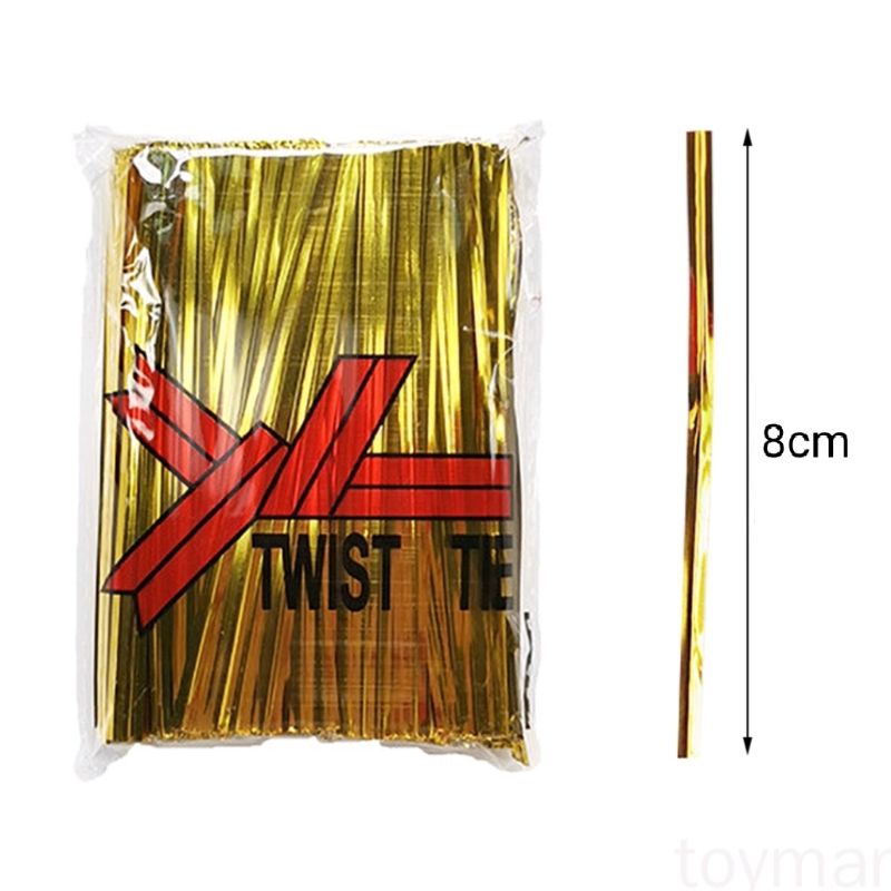 Dây kẽm kim tuyến Twist Tie cột quà, bánh kẹo (700-800 sợi)