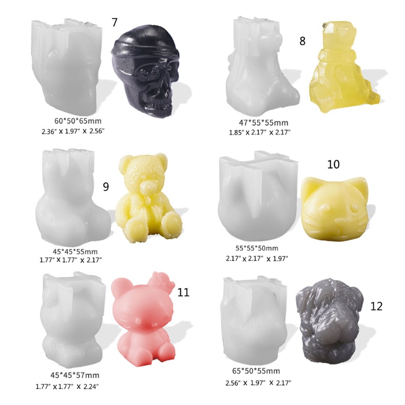 [Hàng mới về] Khuôn silicon làm đá viên hình thú 3D DIY đa năng