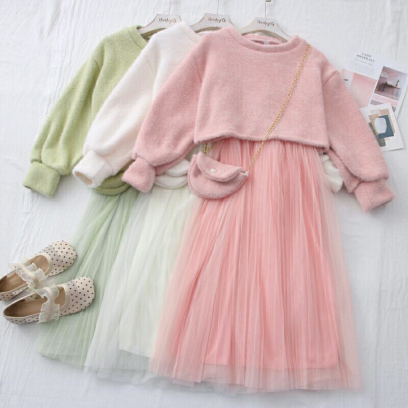 (Sẵn) Set váy nữ tính và cá tính cho các nàng mùa đông