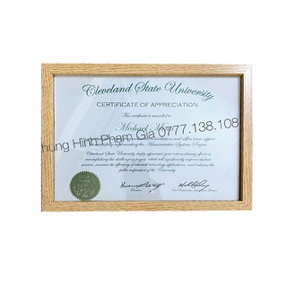 Khung bằng khen vân gỗ giá rẻ tại HCM size A3, A4, A5, chuyên sỉ khung bằng khen giá tốt - khung hình phạm gia PGBK21